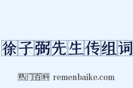 徐子弼先生传组词是什么意思的图片